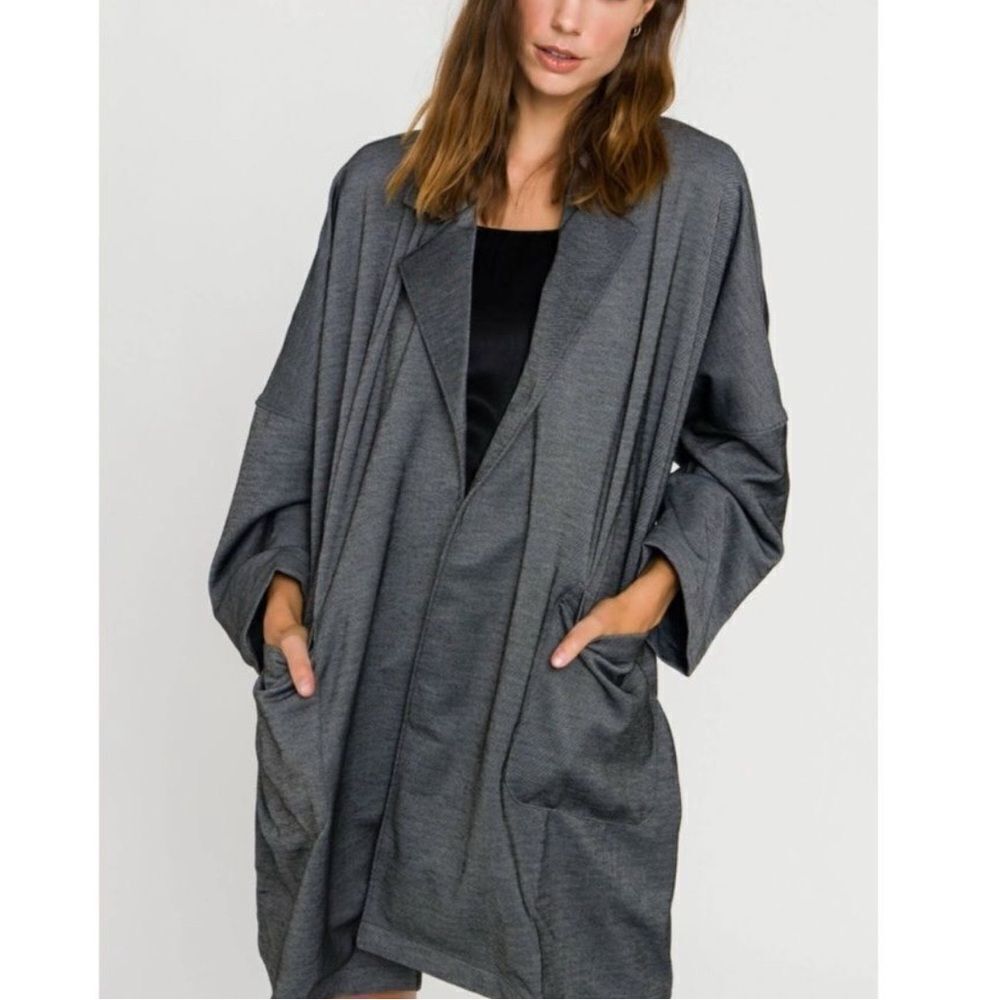 Grey Lab Gray Open Front Oversized Blazer Jacket(Size S/M)